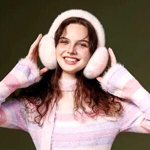 Winter Fluffy Comfortable Adjustable Earmuffs - Pink